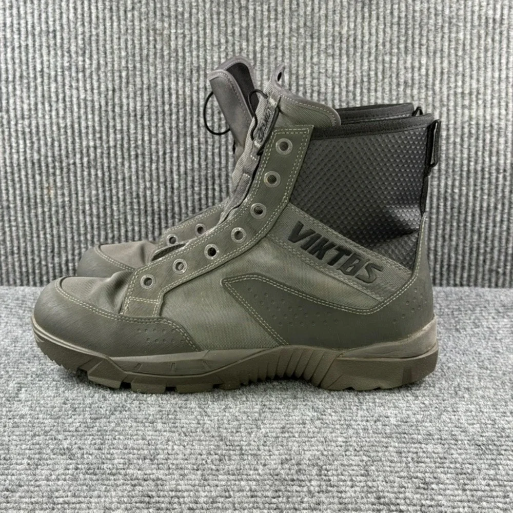 Viktos Johnny Combat Waterproof Boots Mens 11 Ranger Green Tactical No Laces